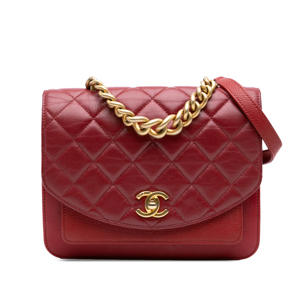 Pre-Loved Chanel Small Quilted Calfskin and Caviar Chain Handle Flap - Picture 1 of 11